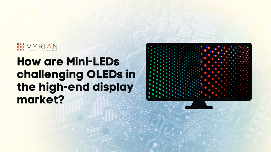 How are Mini-LEDs challenging OLEDs in the high-end display market