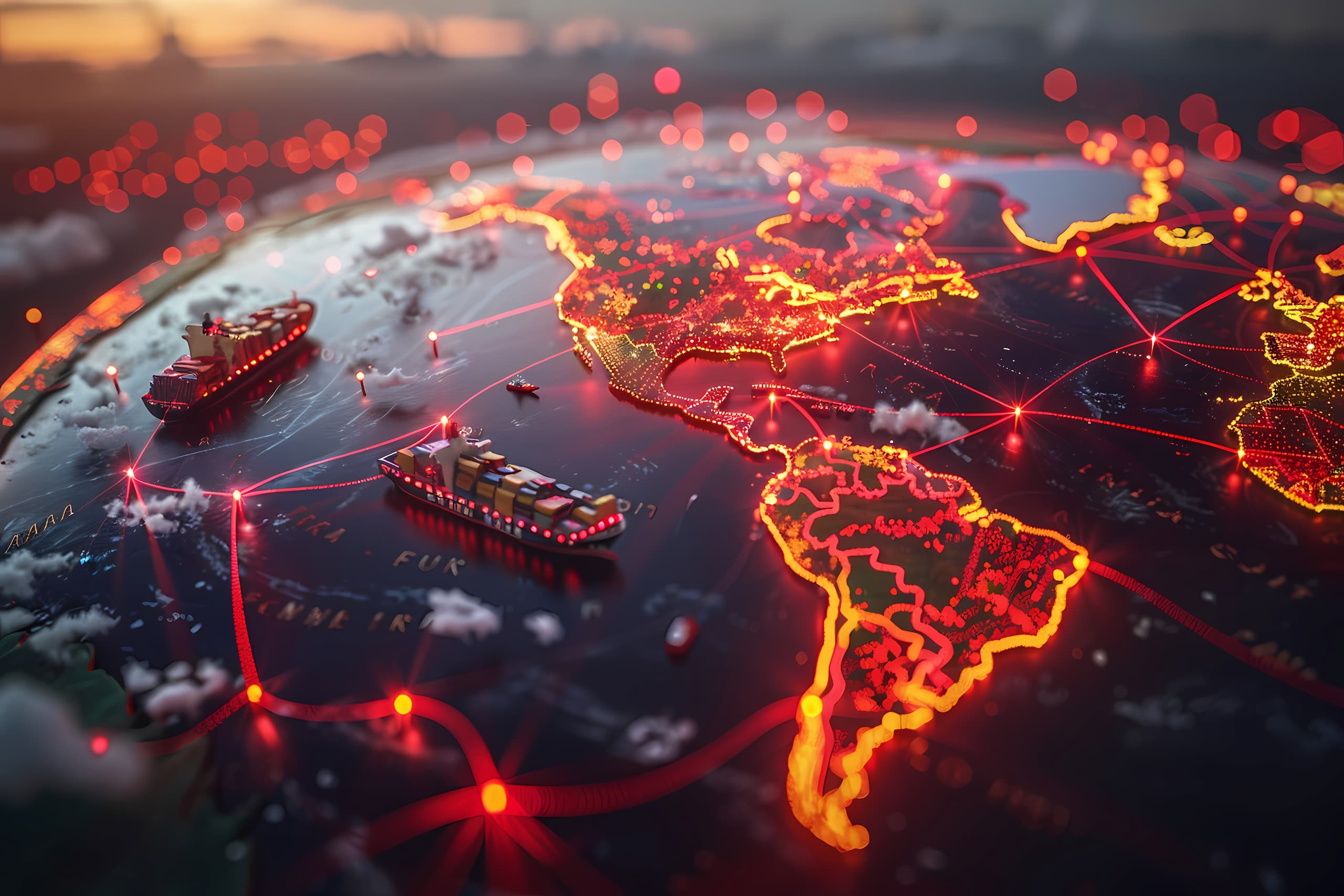 Global supply chain risk impacting electronic component sourcing and logistics networks