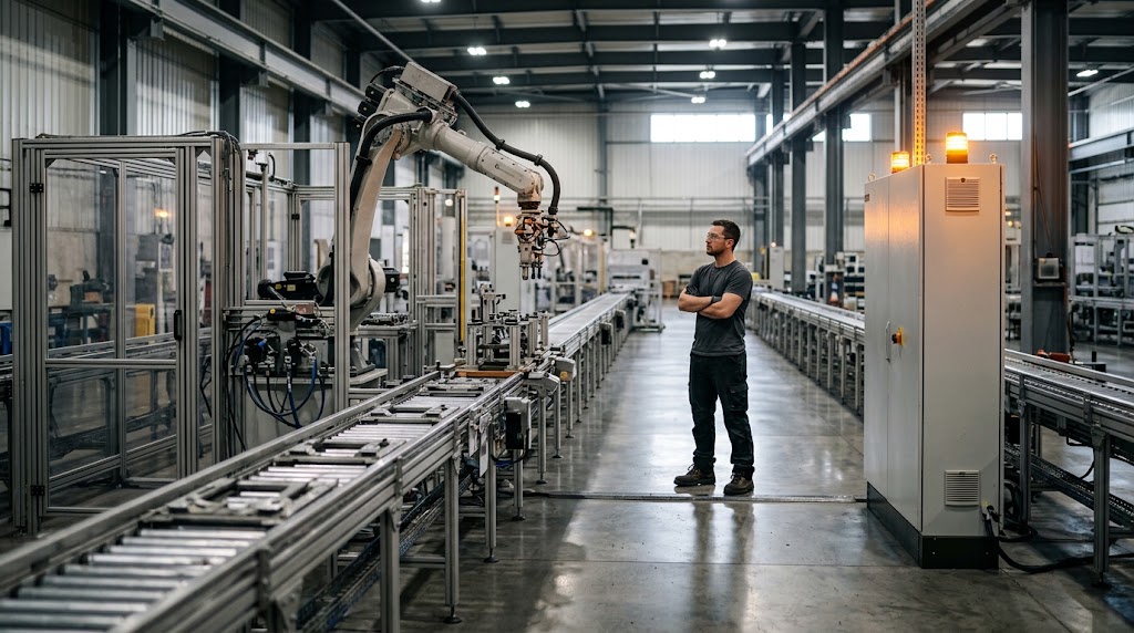 Stopped factory line illustrating the factory downtime cost obsolete electronic component shortages create